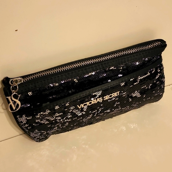 Victoria's Secret Sparkley Makeup Bag Cosmetic Bag with FREE Ring - Picture 2 of 8